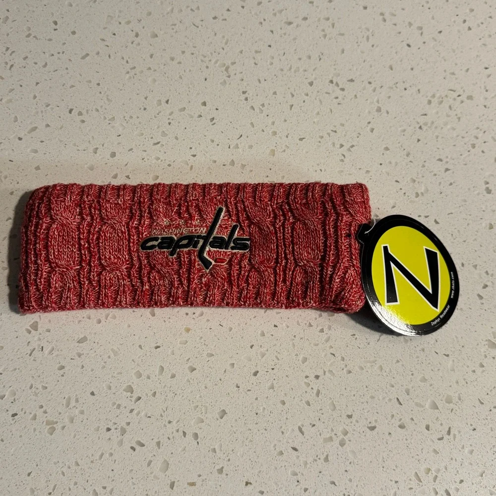 Zephyr Washington Capitals NHL‎ Red Marl Cable Knit Headband New With Tags